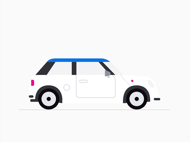 Car animation auto car credit gif illustration mini mini cooper revolut