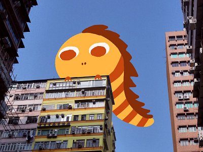 MONSTERS AND THE CITY-6 2d aini ar cute hong kong illustration imagination monsters mr