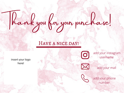 Thank you card app canva card design graphic design template thank you