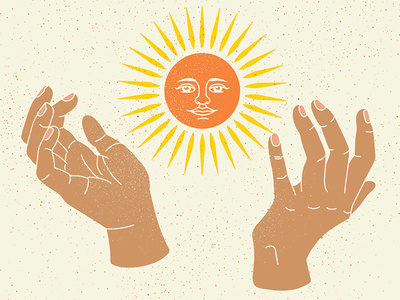 Luz brown energy hands latinx light sun