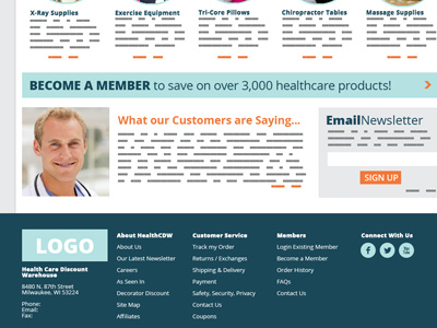 Health Supply Site health layout medical psd website