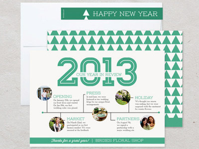 Looking Back Business Holiday Card - Minted business christmas circles corporate holiday minted timeline triangles