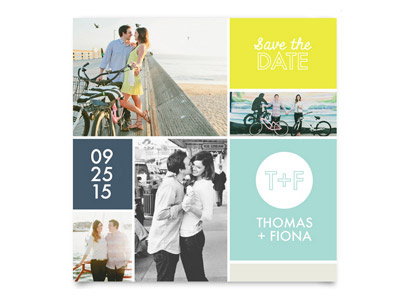 Save the Date beach grid minted save the date wedding