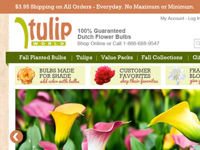 TW Redesign floral flowers garden homepage website