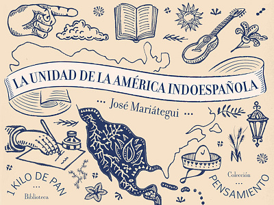 La unidad book collection cover design editorial illustration