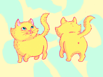 Cats cat color illustration