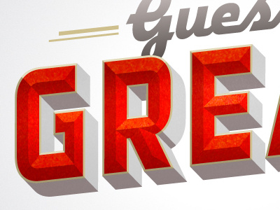 Guess the Greats 3d logo