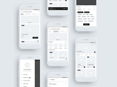 Tiny Owl | Online Food Ordering Mobile App Android Wireframe Kit