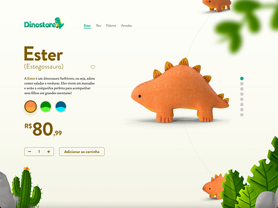 Dinostore animation e commerce toy ui