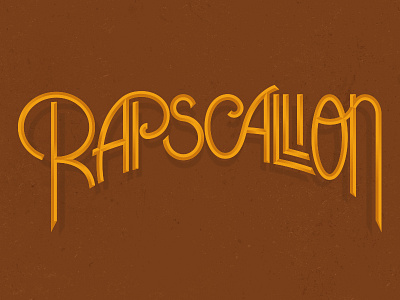 Rapscallion Typography bevel custom custom type lettering letters rapscallion type typography