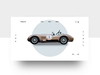 Jaguar aftereffects animation car design jaguar race car ui uiux ux vintage webdesign website