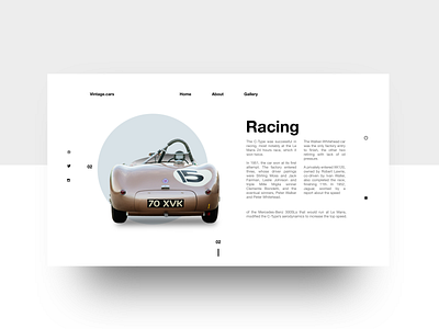 The Jaguar C-Type car cars jaguar race racing retro ui ui ux ui design uidesign uiux ux ux ui ux design uxdesign uxui vintage web design webdesig website