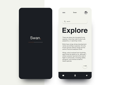 Swan. app app design application swan ui ui design uidesign uiux ux ux ui ux design uxdesign webdesign website