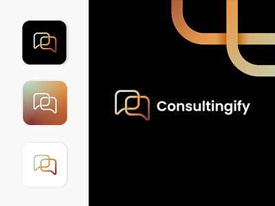 Consulting Agency logo concept branding design flat graphic design illustration logo vector