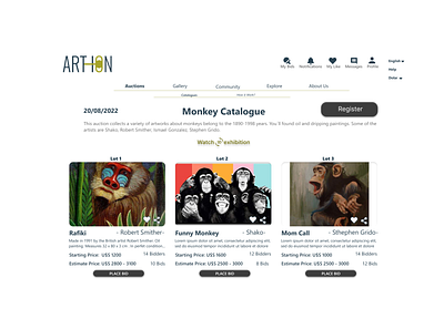 Artion Website 3d adobe xd mockup motion responsive web design ui ux ux research web site website design