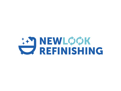 New Look Refinishing Logo Concept bathtub brand identity branding clean digital design illustration logo logo design logo designer refinishing