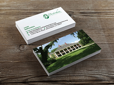 Destrehan Plantation Business Card brand identity branding business business card graphic design louisiana non profit plantation promotion tourism