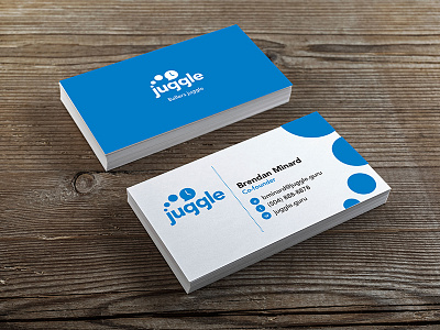 Juggle Business Card app brand identity branding business business card graphic design promotion software startup tech technology