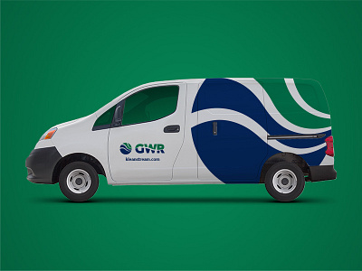 GWR - Van Decal Concept branding business card engineering hard hat logo design stormwater van van decal