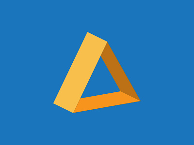 Triangle 3d geometry icon illustration logo mark shapes symbol