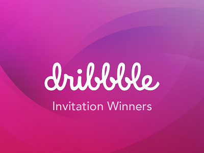 Dribbble Invitation Winners design drafted dribbble gradient hello pink welcome