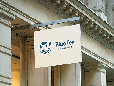 Blue Tee Management - Signage brand identity branding digital design financial illustration logo logo design logos sign signage
