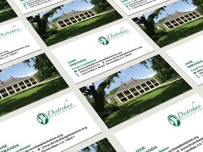 Business Card Design for Destrehan Plantation branding business card logo logo design logos marketing museum plantation stationery