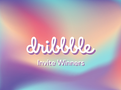 Dribbble Invite Winners design drafted dribbble hello holographic powder welcome