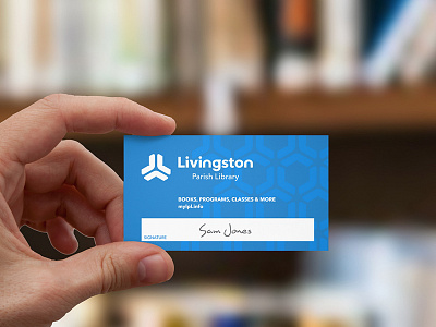 Modern Library Card Design brand identity card library library card logo logo design logos