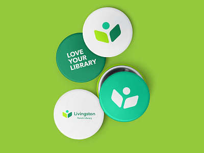 Library Logo Buttons branding button learning library library logo logo logos swag