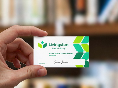 Library Card Design brand identity branding card library library card logo