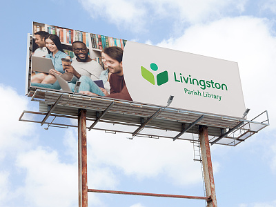 Billboard for Local Library advertising billboard branding library library logo logos