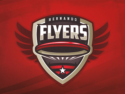 Hernando Flyers Logo Design sports team branding ultimate frisbee