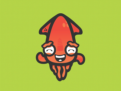 Squid Squidly character design mascot squid