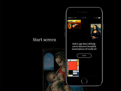 Dali app art dali minimalism mobile ui ux web