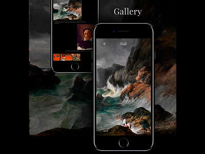 Dali gallery art dali dbrvsk design interface mobile ui ux web