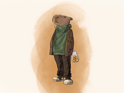 Capybara character for children's book