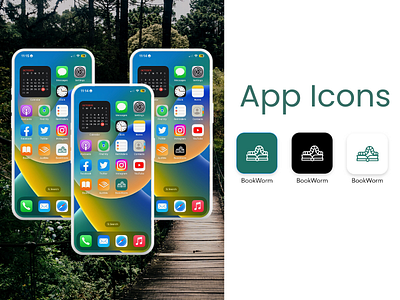 Daily UI 005: App Icons app appicon books branding dailyui design homescreen icon logo ui ux xd
