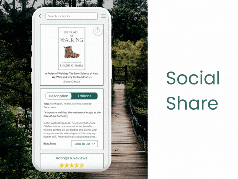 Daily UI 010: Social Share app books branding dailyui design socialmedia socials socialshare ui ux xd