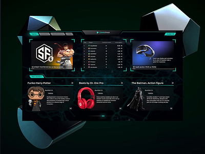 Gaming App app design concept cyber cybersport dark mode game games gaming app interface ui ux xbox