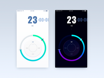 Stopwatch app - Debut on Dribbble app concept