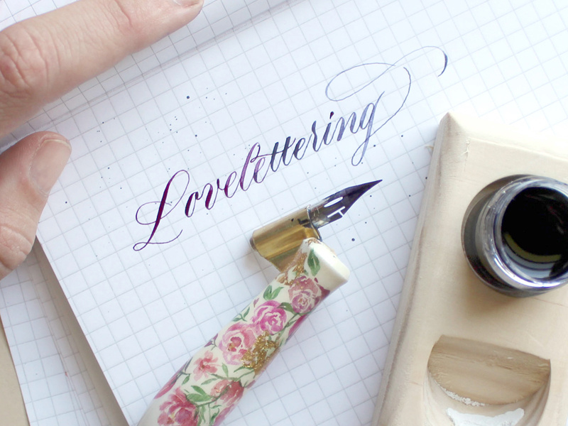 Watercolor Ombre Calligraphy pen typography lettering ombre watercolor calligraphy