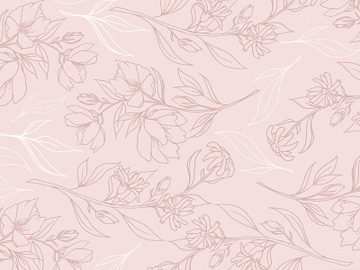Floral Pattern design floral illustration outline pattern sketch