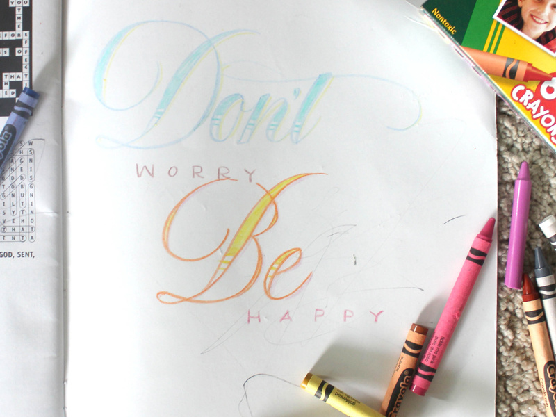 Crayon Lettering typography type lettering hand lettering crayon