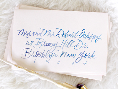 Brush-lettered Envelope brush lettering envelope typography wedding