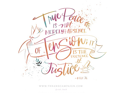 MLK Jr. Quote apple pencil justice lettering procreate typography