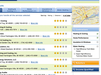 Find a Provider Tool list map search table tool ui