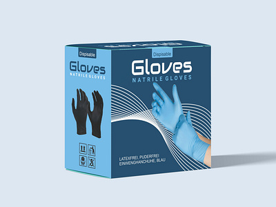 Gloves Box Design Design 3d branding graphic design logo