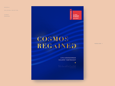 Cosmos Regained aquamarine biennale design exhibition design poster design typography