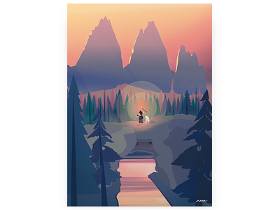 Lovely Places #2 brushwork digital art drawing fan art far cry forest game game art illustration nature vector